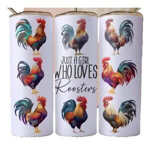 Just A Girl Who Loves Roosters Chickens Chicken 20oz Tumbler Insulated Travel